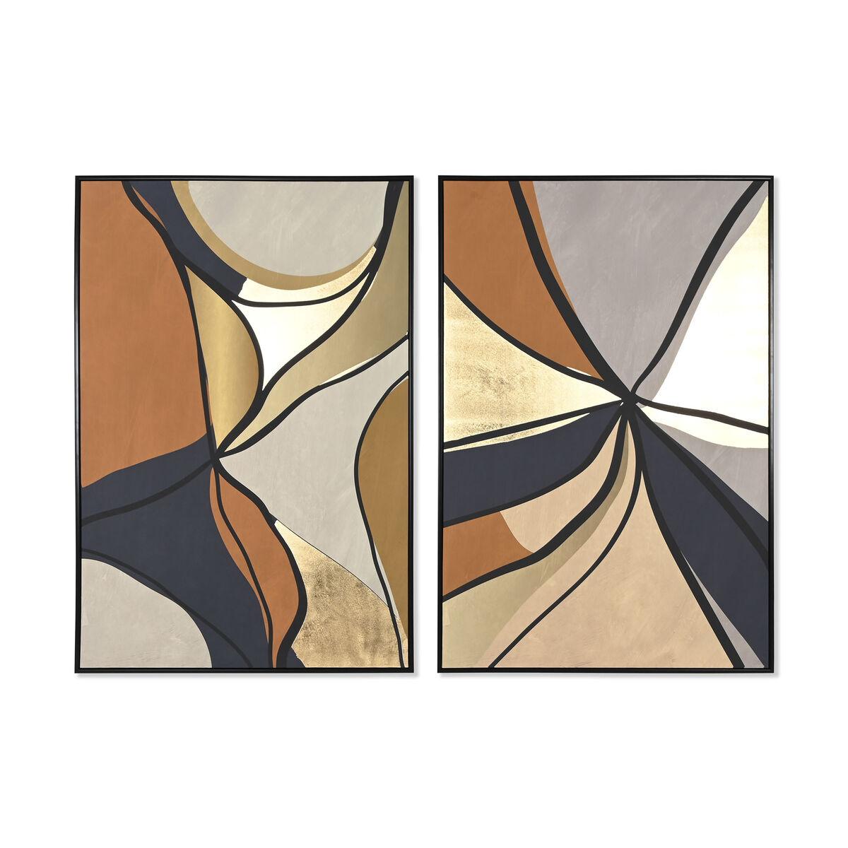 Abstrakt vægkunst på lærred - polystyrenramme