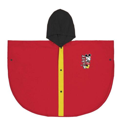 Vandtætte Poncho med Hætte Mickey Mouse Rød 5-6 år