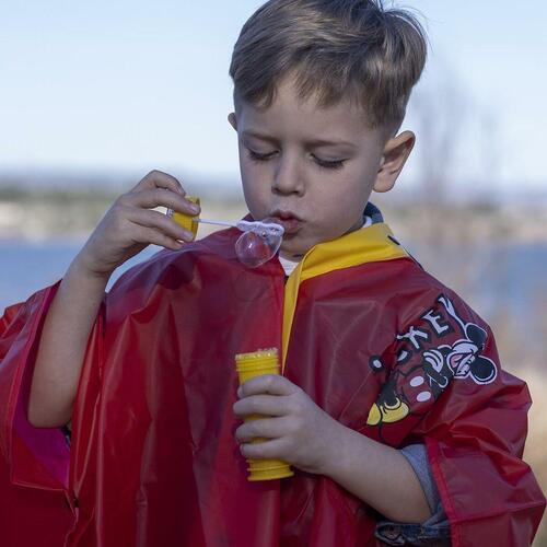 Vandtætte Poncho med Hætte Mickey Mouse Rød 5-6 år