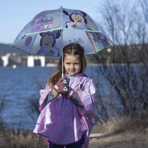 Vandtætte Poncho med Hætte Minnie Mouse Syren 5-6 år