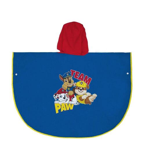 Vandtætte Poncho med Hætte The Paw Patrol Blå 5-6 år