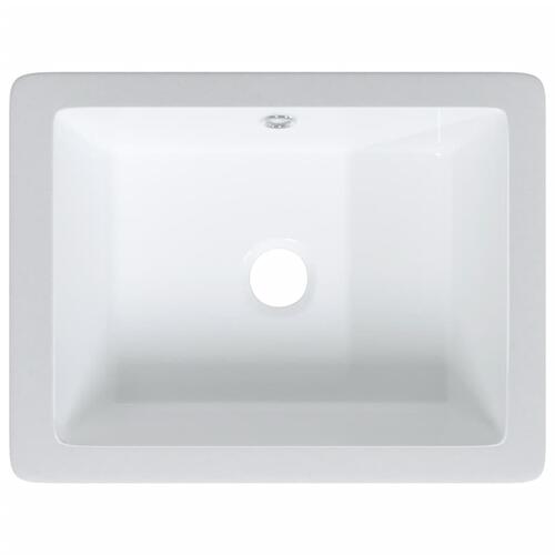 Badeværelsesvask 36x31,5x16,5 cm rektangulær keramisk hvid