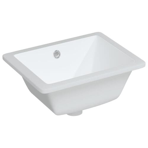 Badeværelsesvask 39x30x18,5 cm rektangulær keramisk hvid