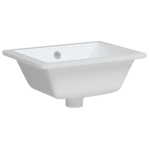 Badeværelsesvask 39x30x18,5 cm rektangulær keramisk hvid