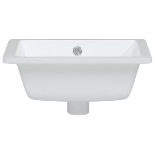 Badeværelsesvask 39x30x18,5 cm rektangulær keramisk hvid