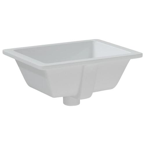 Badeværelsesvask 39x30x18,5 cm rektangulær keramisk hvid