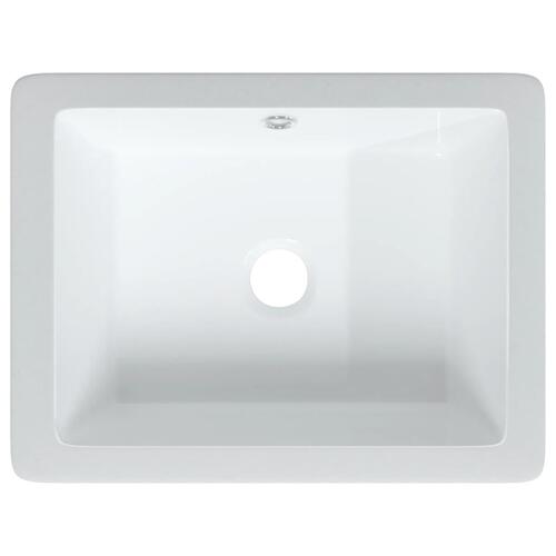 Badeværelsesvask 39x30x18,5 cm rektangulær keramisk hvid