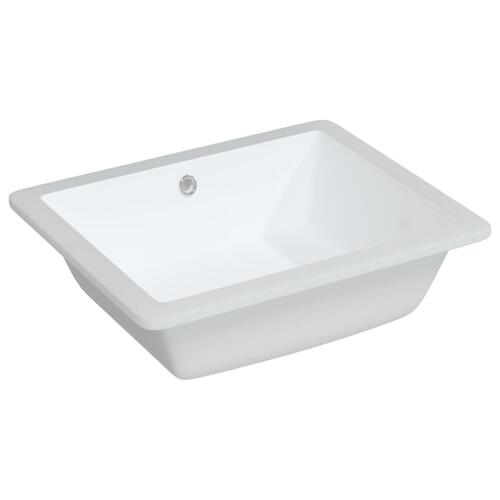 Badeværelsesvask 50x40,5x18,5 cm rektangulær keramisk hvid