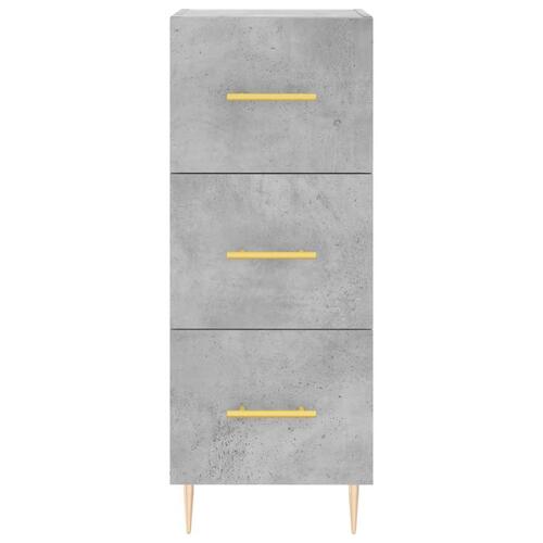 Skab 34,5x34x180 cm konstrueret træ betongrå