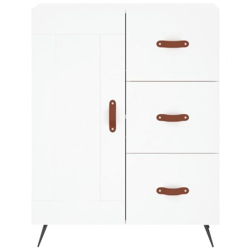 Højskab i konstrueret træ 69,5 x 34 x 180 cm - hvid