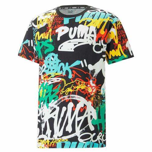 Kortærmet T-shirt til Mænd Puma Graffiti Sort M