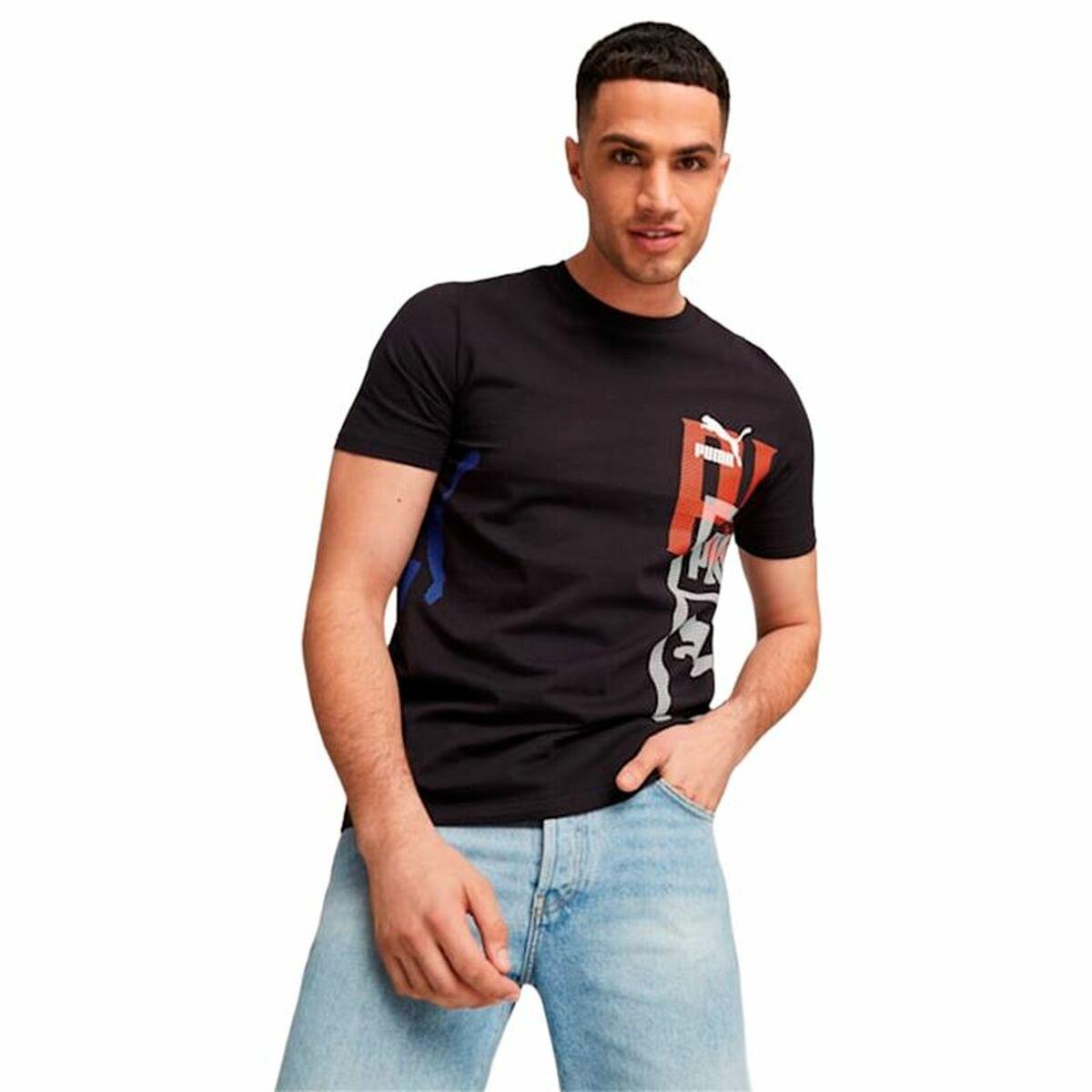 Kortærmet T-shirt til Mænd Puma Classics Sort L