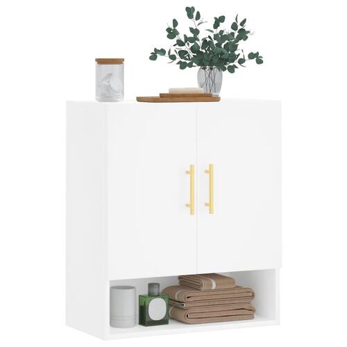 Vægskab 60x31x70 cm konstrueret træ hvid