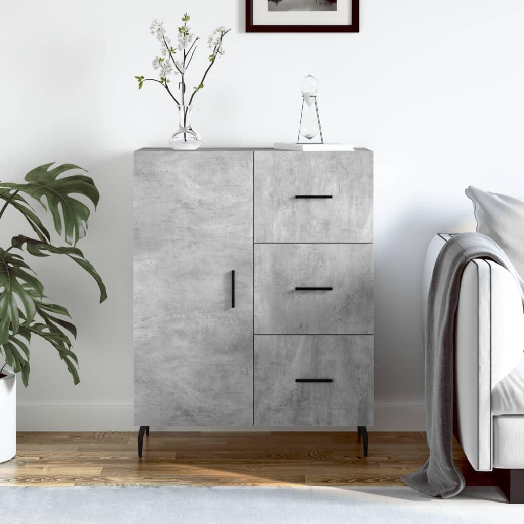 Skænk 69,5x34x90 cm konstrueret træ betongrå billede