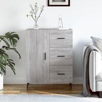 Skænk 69,5x34x90 cm konstrueret træ grå sonoma-eg