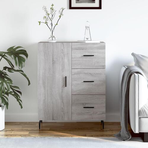 Skænk 69,5x34x90 cm konstrueret træ grå sonoma-eg