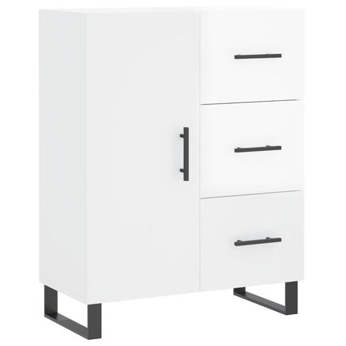Skænk 69,5x34x90 cm konstrueret træ hvid højglans