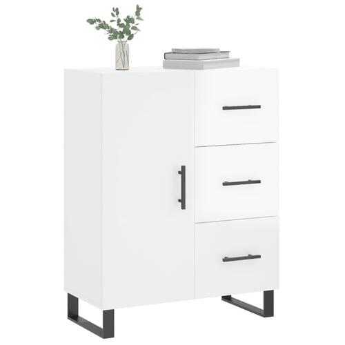Skænk 69,5x34x90 cm konstrueret træ hvid højglans