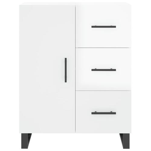 Skænk 69,5x34x90 cm konstrueret træ hvid højglans