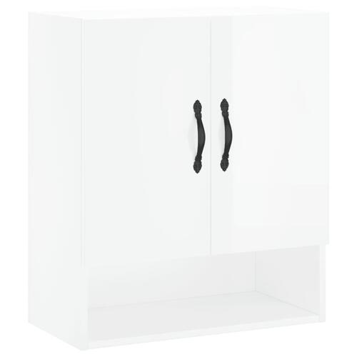 Vægskab 60x31x70 cm konstrueret træ hvid højglans