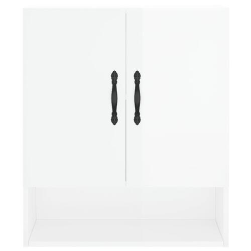 Vægskab 60x31x70 cm konstrueret træ hvid højglans