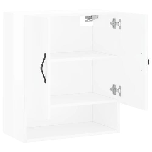 Vægskab 60x31x70 cm konstrueret træ hvid højglans