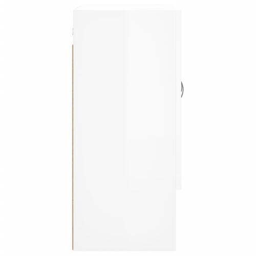 Vægskab 60x31x70 cm konstrueret træ hvid højglans
