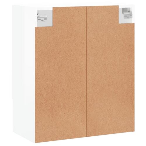 Vægskab 60x31x70 cm konstrueret træ hvid højglans