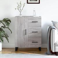Skænk 69,5x34x90 cm konstrueret træ grå sonoma-eg