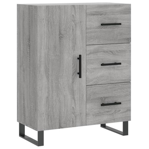 Skænk 69,5x34x90 cm konstrueret træ grå sonoma-eg