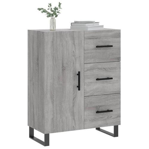 Skænk 69,5x34x90 cm konstrueret træ grå sonoma-eg