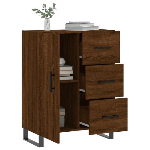 Skænk 69,5x34x90 cm konstrueret træ brun egetræsfarve