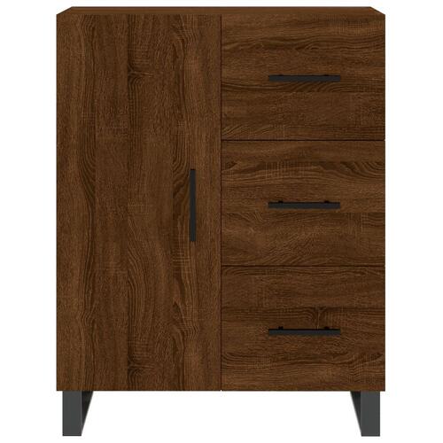 Skænk 69,5x34x90 cm konstrueret træ brun egetræsfarve