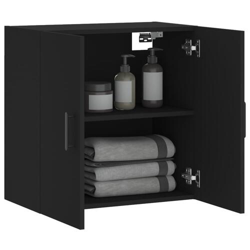 Vægskab 60x31x60 cm konstrueret træ sort
