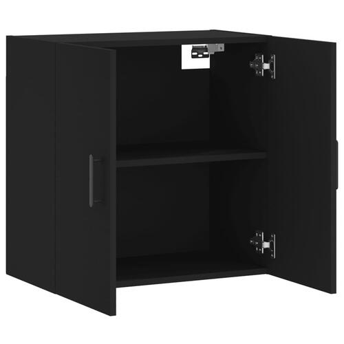 Vægskab 60x31x60 cm konstrueret træ sort