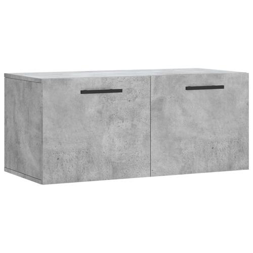 Vægskab 80x36,5x35 cm konstrueret træ betongrå