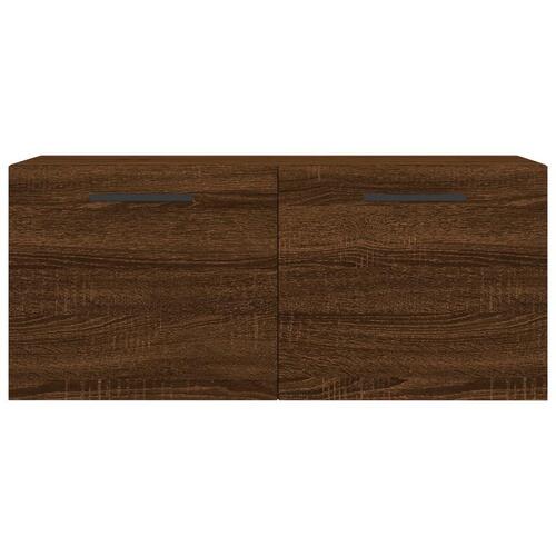 Vægskab 80x36,5x35 cm konstrueret træ brun egetræsfarve