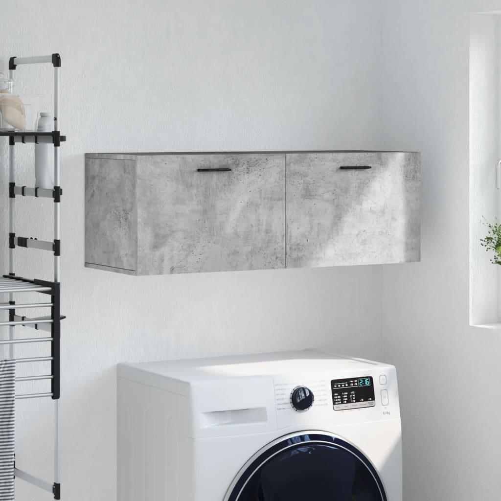 Vægskab 100 × 36,5 × 35 cm i konstrueret træ - betongrå billede