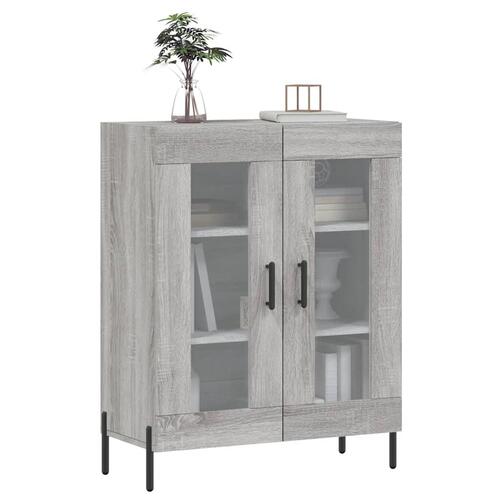 Skænk 69,5x34x90 cm konstrueret træ grå sonoma-eg