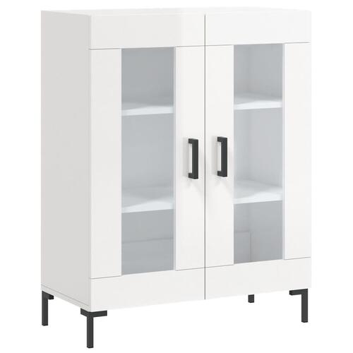 Skænk 69,5x34x90 cm konstrueret træ hvid højglans
