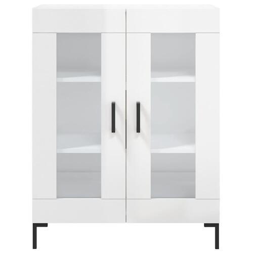 Skænk 69,5x34x90 cm konstrueret træ hvid højglans
