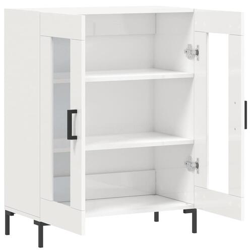 Skænk 69,5x34x90 cm konstrueret træ hvid højglans