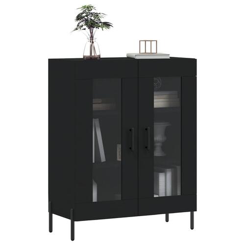 Skænk 69,5x34x90 cm konstrueret træ sort