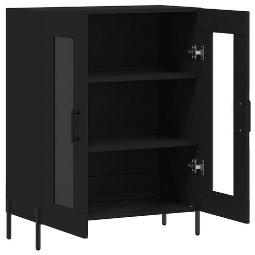 Skænk 69,5x34x90 cm konstrueret træ sort