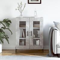 Skænk 69,5x34x90 cm konstrueret træ betongrå