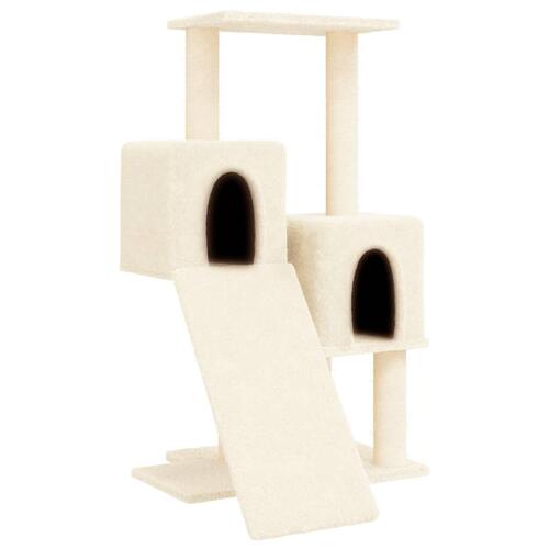 Kradsetræ med sisalkradsestolper 82 cm cremefarvet