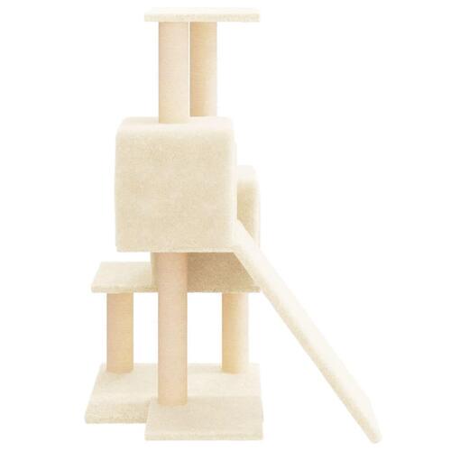 Kradsetræ med sisalkradsestolper 82 cm cremefarvet