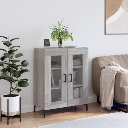 Skænk 69,5x34x90 cm konstrueret træ grå sonoma-eg