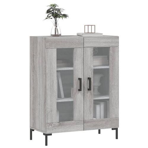 Skænk 69,5x34x90 cm konstrueret træ grå sonoma-eg