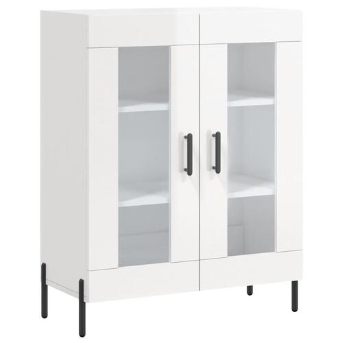 Skænk 69,5x34x90 cm konstrueret træ hvid højglans
